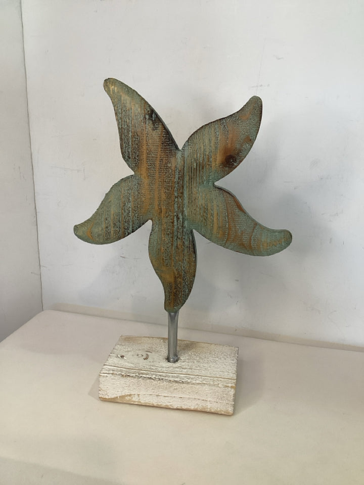 Aqua/White Starfish Figurine