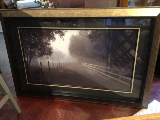 Black/White Road Framed Art