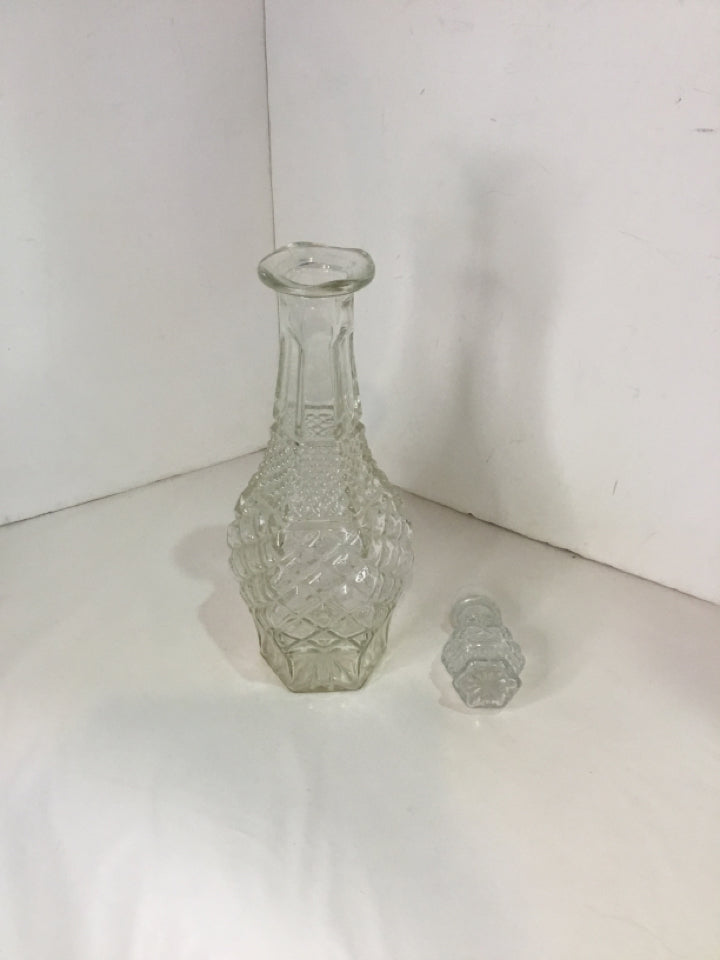 Anchor Hocking Vintage Clear Glass Decanter