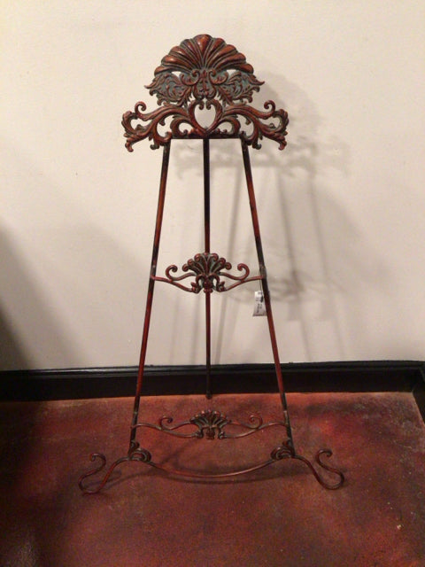 Red Metal Tiered Easel