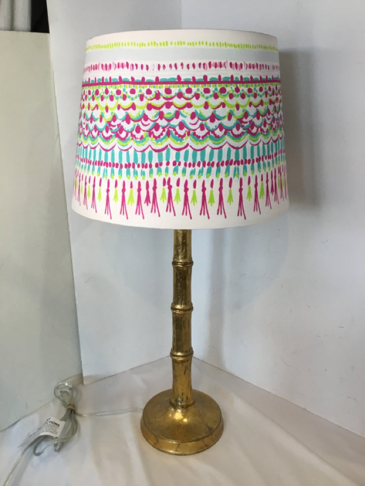 Pink/Blue Resin Lamp