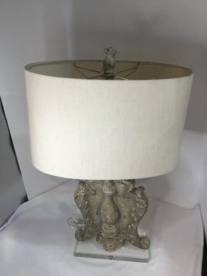 Gray Resin Lamp