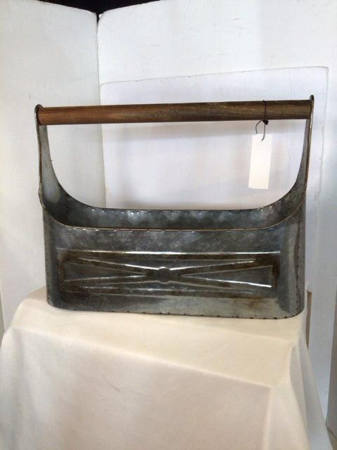 Caddy Silver Galvanized Oblong Bucket