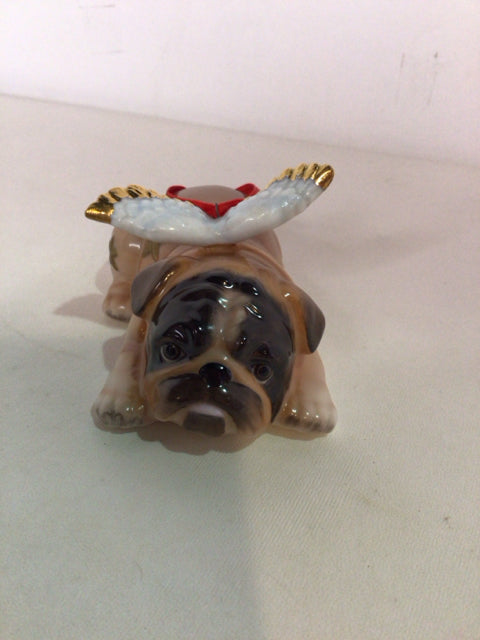 Christmas Multi-Color Porcelain Dog Ornament Holiday Item
