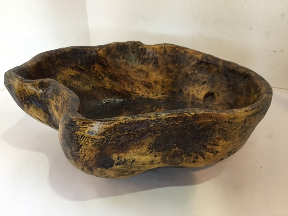 Rustic Brown Resin Bowl
