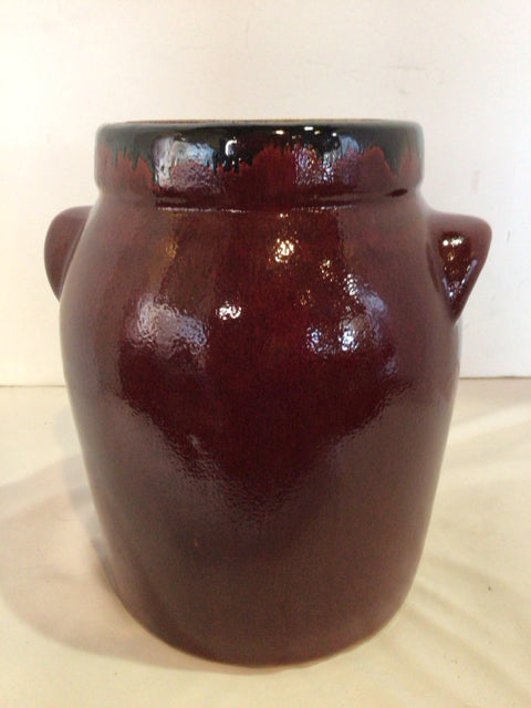 Eddie Bauer Red Ceramic Planter