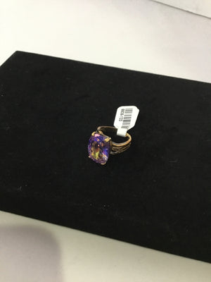 Purple Rhinestone Ring