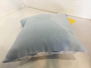 White/Blue Print Pillow