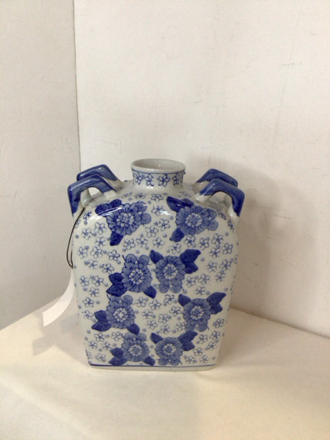 Blue/White Porcelain Floral Vase