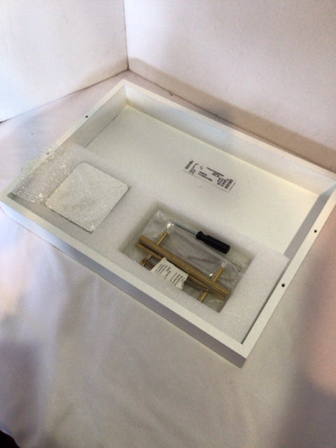 White Wood Handled Tray