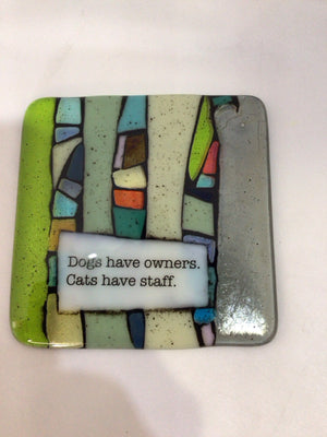 Multi-Color Stained Glass Coaster Set