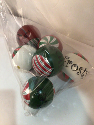 Balls Red/Green Wood Words Holiday Item