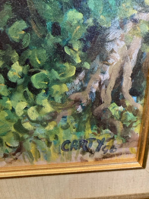 Impressionism Multi-Color Sea Scape People Framed Art