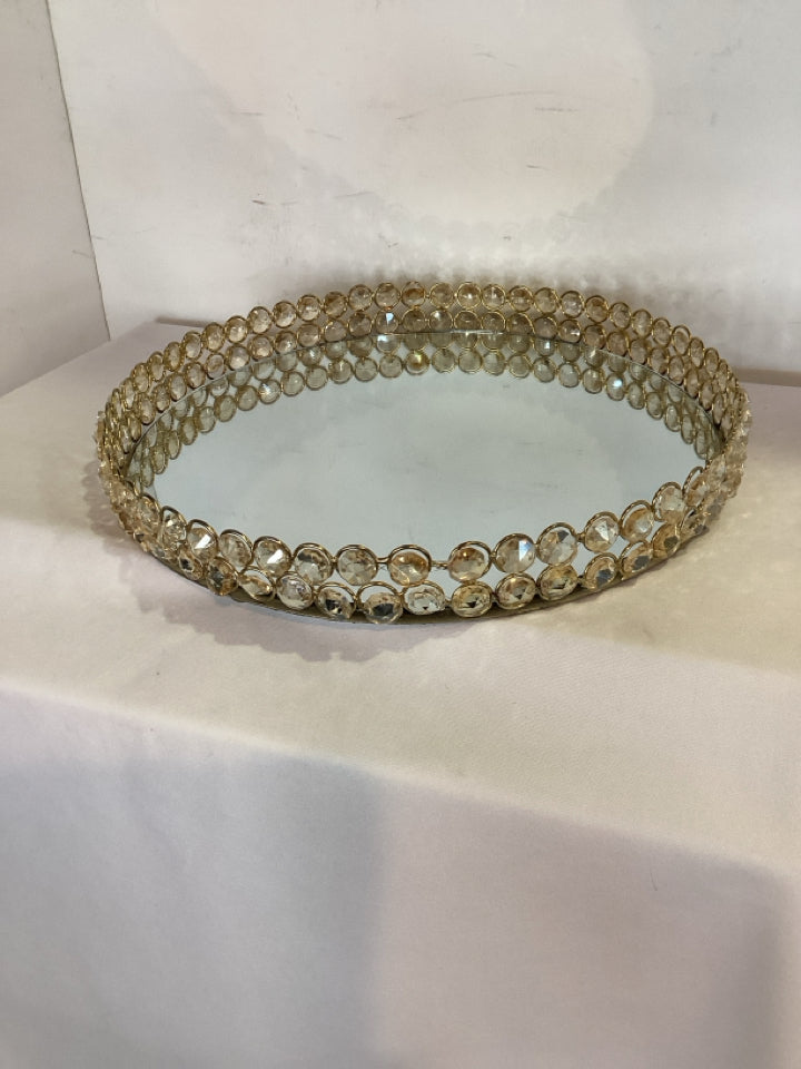 Gold Jeweled Tray