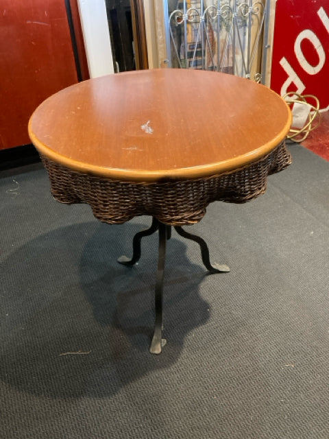 Side Wood/Metal As Is Brown Table