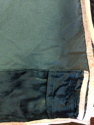 Anthropologie 2 Panels Teal Velvet Draperies/Curtains