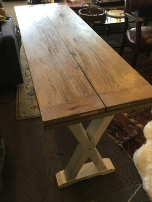 Tressel Wood Drop-Leaf Brown Table