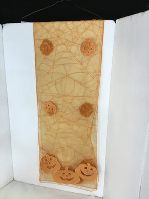 Halloween Orange Pumpkin Table Runner
