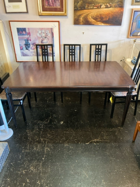 Traditional Wood 2 Leaves Black Table 8LAUCPHH