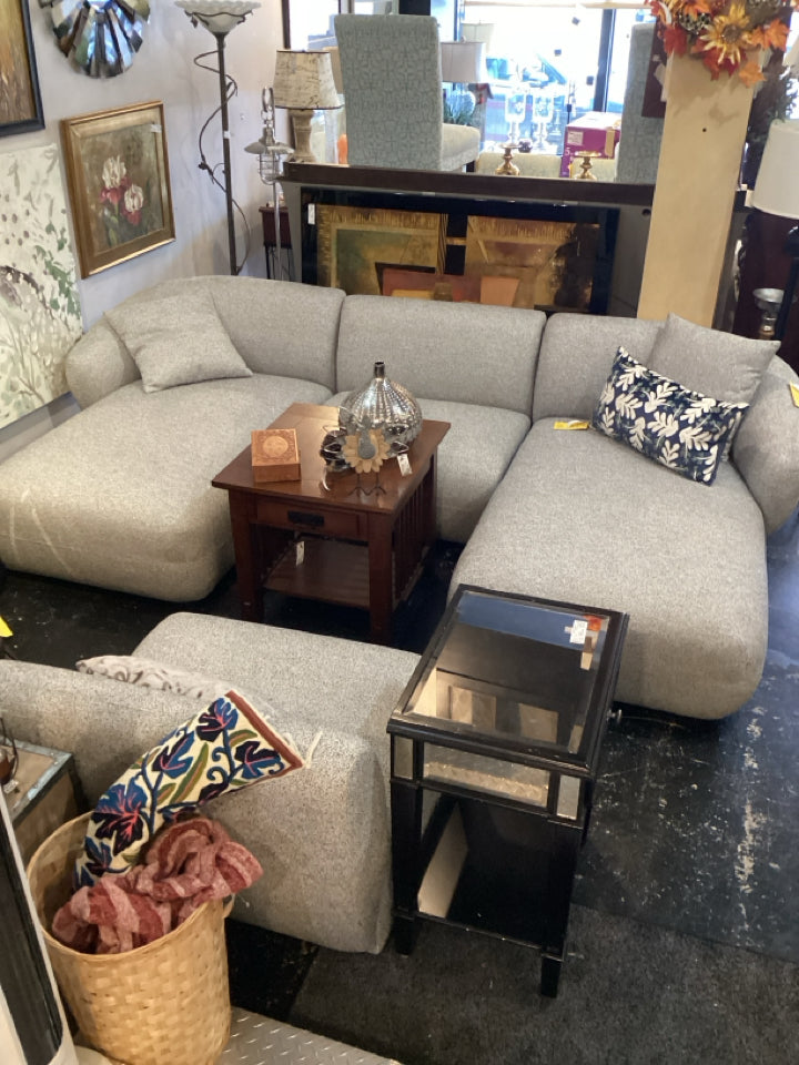 Castlery Modular 4 Piece Set Gray/White Sectional Sofa