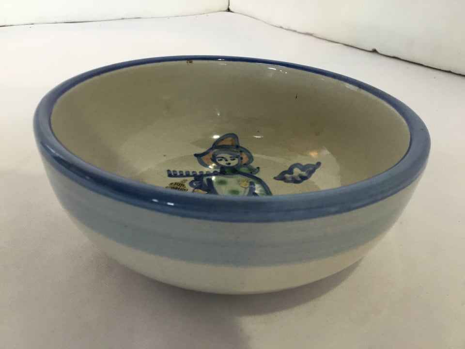 Gray/Blue Pottery Bowl