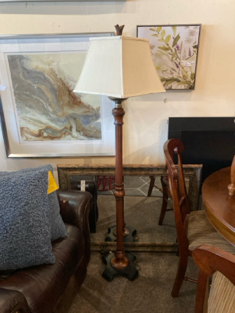 Floor Brown Wood Lamp
