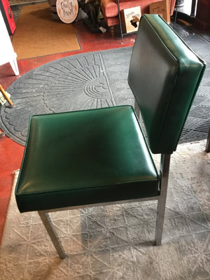 Vintage Office Metal/Vinyl Green Chair