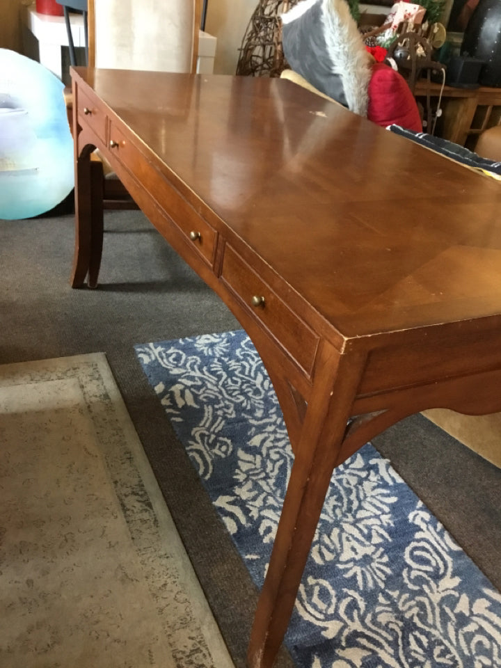 w/Chair Wood Drawer Front As Is Brown Desk