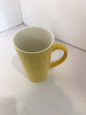 Yellow/White Ceramic Mug