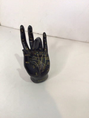 Palistry Black/Gold Ceramic Hand Figurine