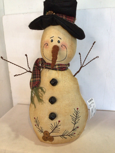 Snowman Tan Linen Holiday Item