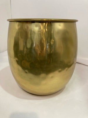 Threshold Gold Metal Hammered Planter