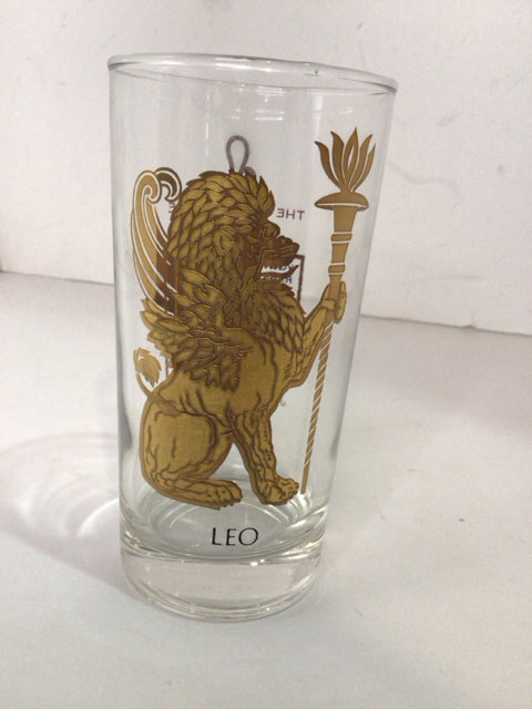 Mid-Century Clear/Gold Glass Glasses