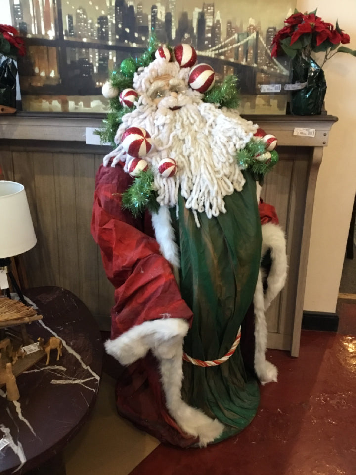 Large Red/Green Santa Holiday Item
