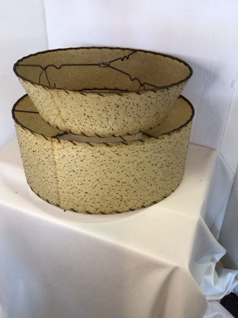 Cream/Brown Speckled Tiered Lamp Shade