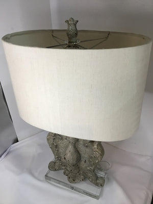 Gray Resin Lamp