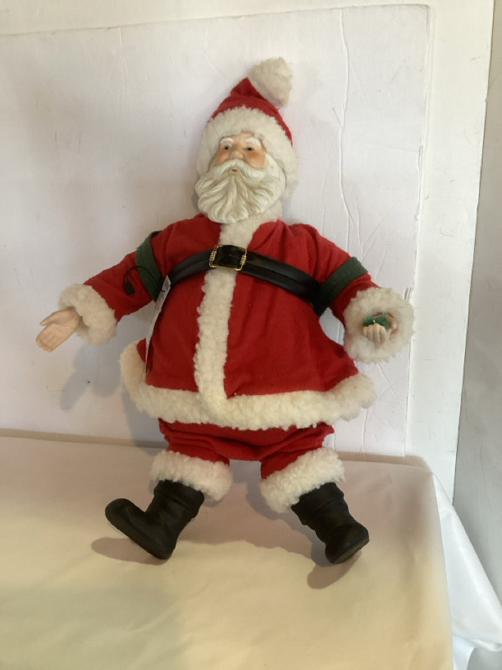 Vintage Figure Red/white Cotton Santa Holiday Item