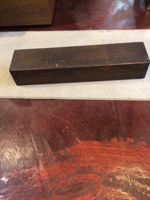 Vintage Lidded Wood Rectangular Brown Box