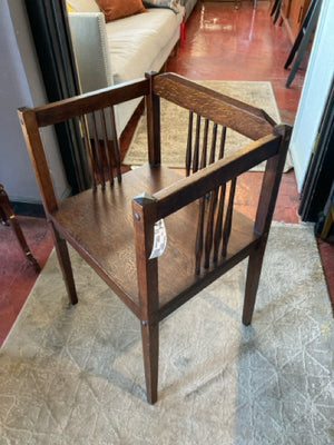 Vintage Wood Spindle Brown Chair