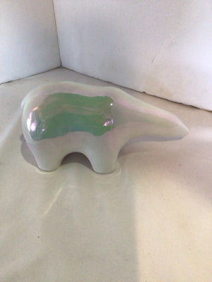 Iridescent Ceramic Polar Bear Figurine