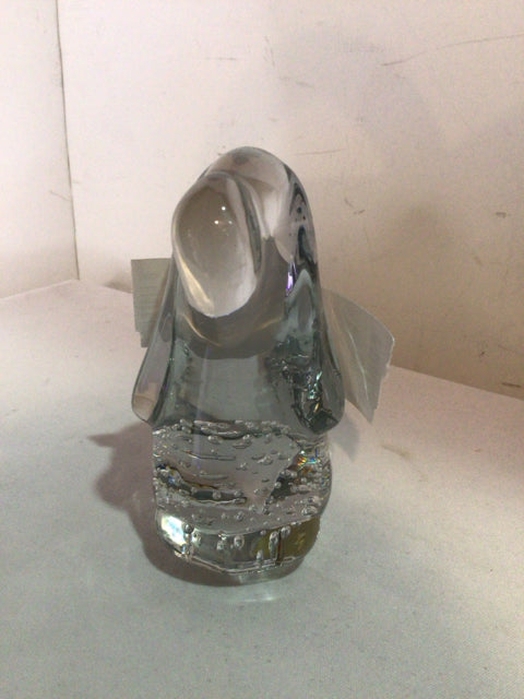 Clear Glass Dog Figurine