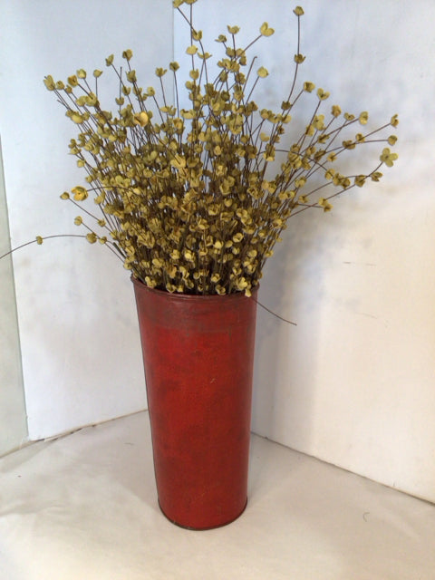 Red/Yellow In Bucket Faux Flowers