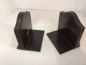 Brown Wood Book Ends