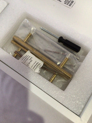 White Wood Handled Tray