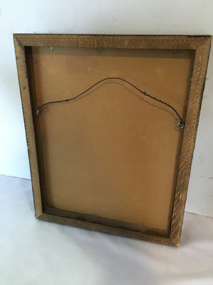 Signed Print Brown/Green Country Side Wagon Framed Art