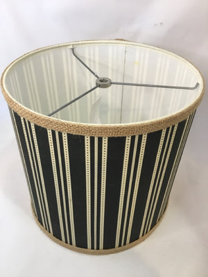 Barrel Black/Cream Lamp Shade