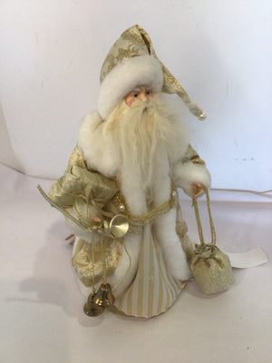 Tree Topper Gold Santa Holiday Item