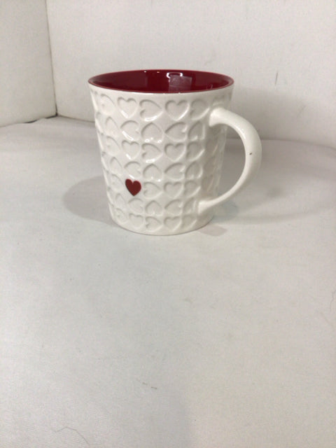 Starbucks Padova White/Red Ceramic Heart Mug