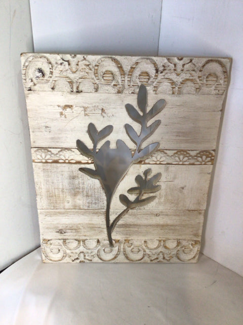 Rustic Wood Cut Out White Wall Decoration Art