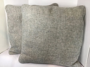 Pair Gray Polyester Pillow Set